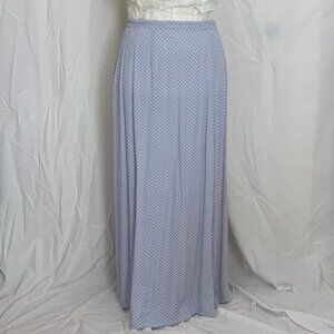 April Cornell XL light blue/white polka dot skirt, floor length